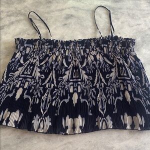 H&M Blue and White Pleated Top ajustable straps SKU342